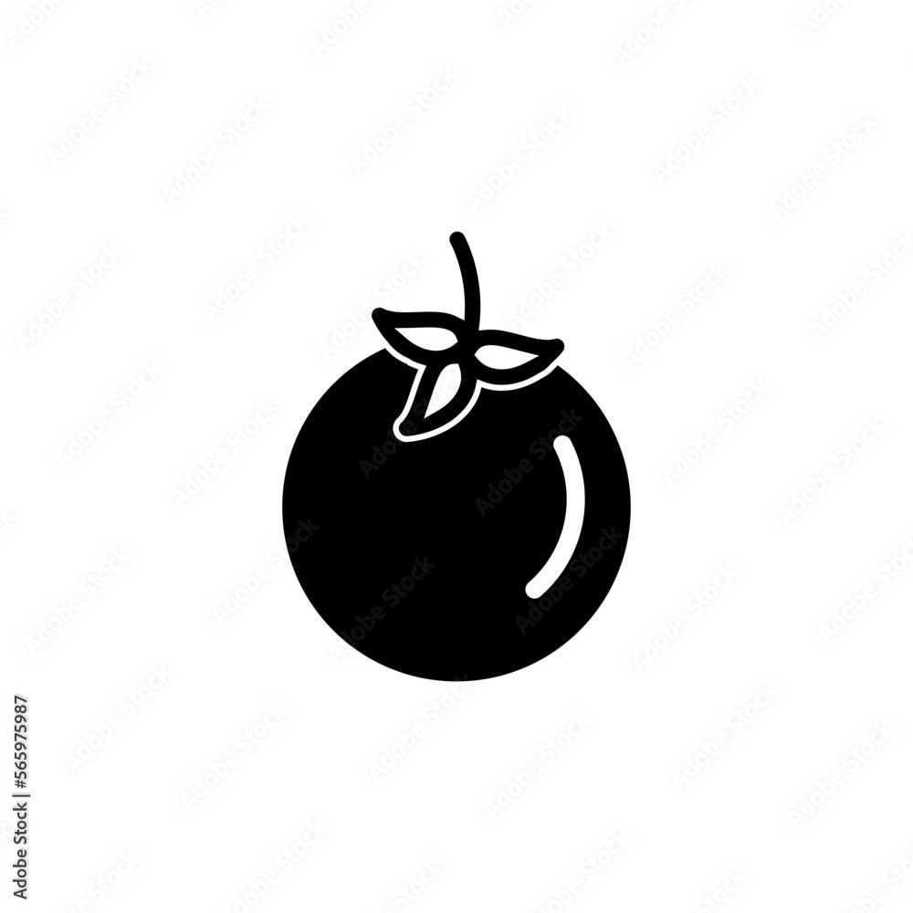 Tomato icon vector logo design template Tomato icon vector logo design template