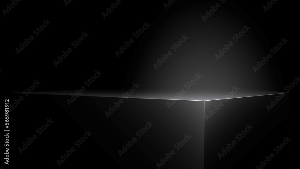 Geometric shapes platforms for product presentation. Black box stand for product display. Abstract product pedestal. template. Geometric shapes platforms for product presentation. Black box stand for product display. Abstract product pedestal. template.