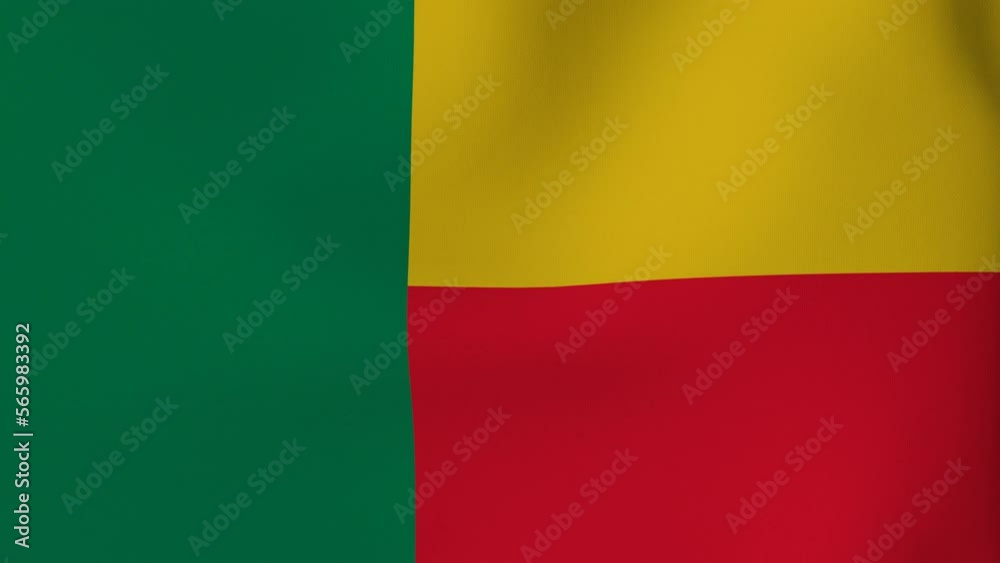 National Flag in the Wind - Looping Animation -Benin National Flag in the Wind - Looping Animation -Benin