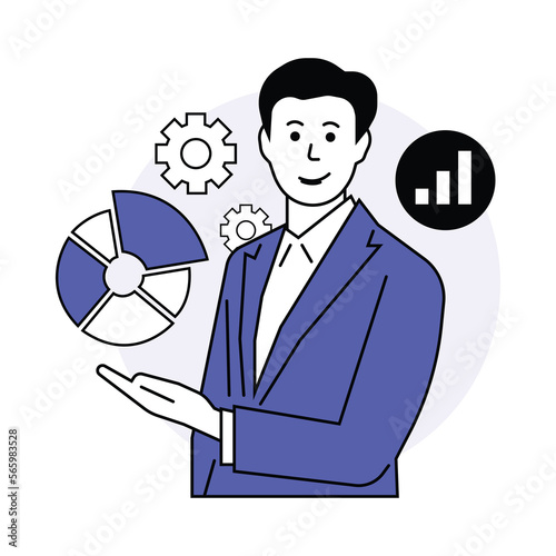 Business illustration trendy style vector