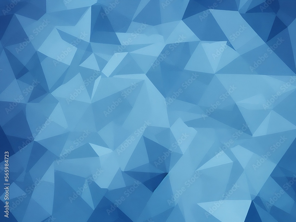 Obraz premium Blue icy background, geometry shapes patterns design