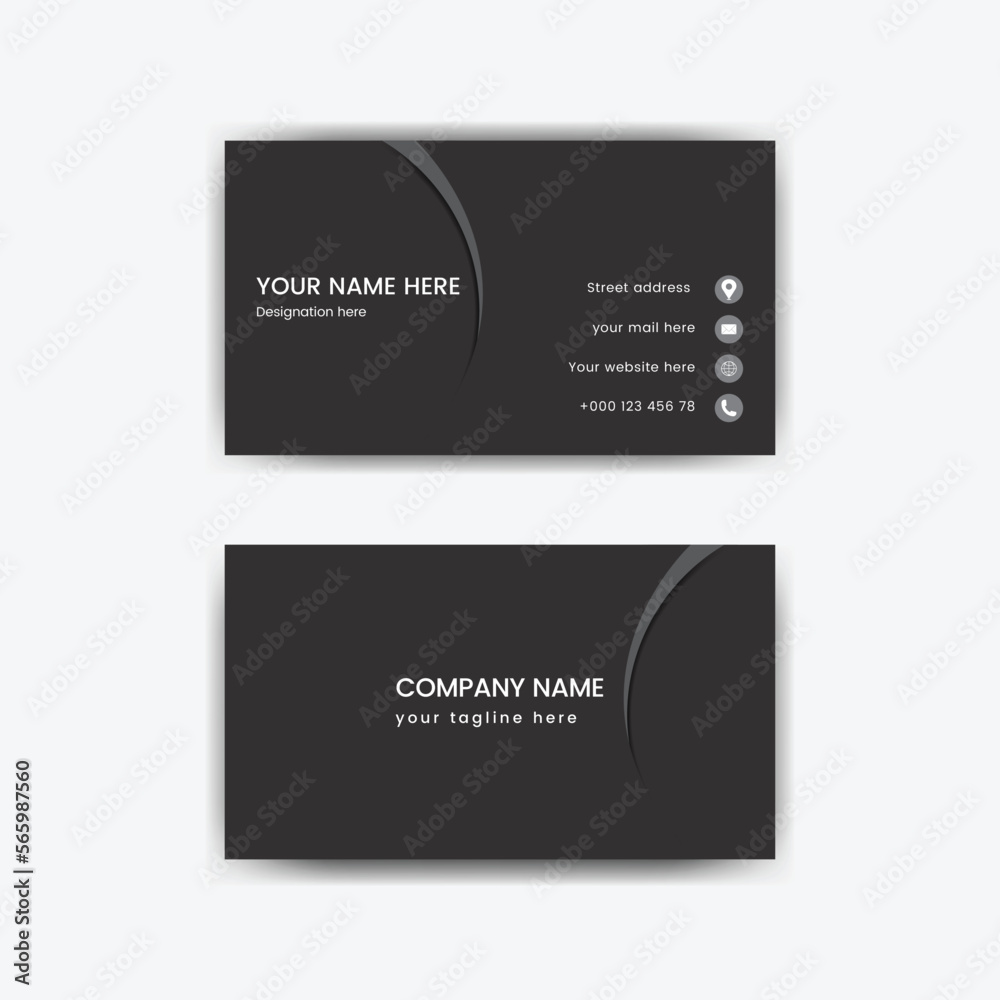 Vector set of modern business card design template