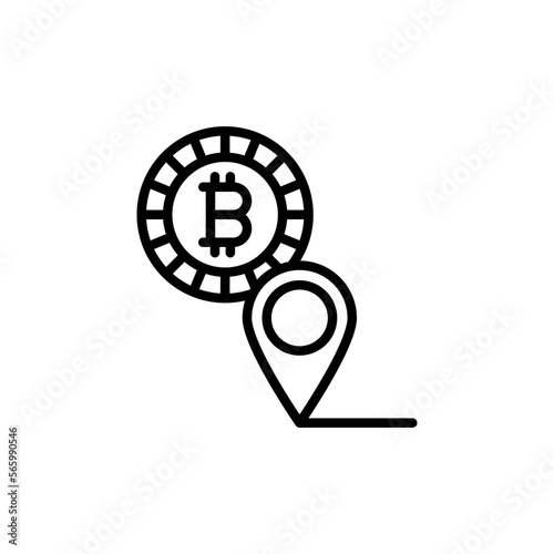 Bitcoin Address icon in vector. Logotype