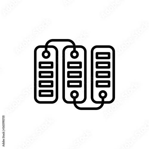 Ordered Records icon in vector. Logotype