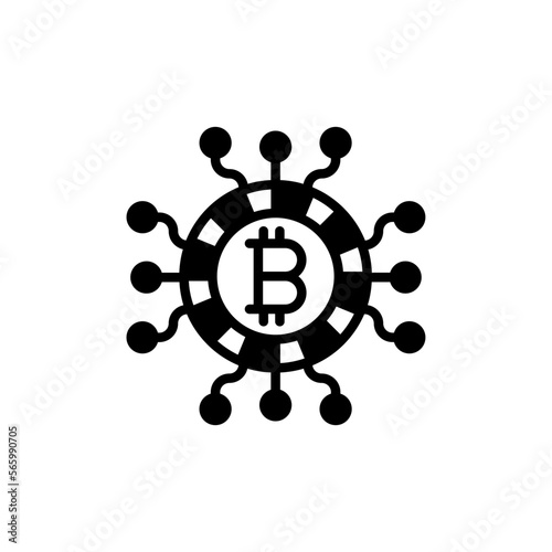 Bitcoin icon in vector. Logotype