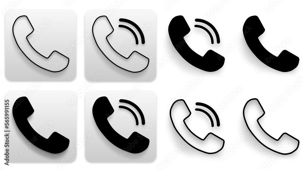 Premium Black/White Phone icons