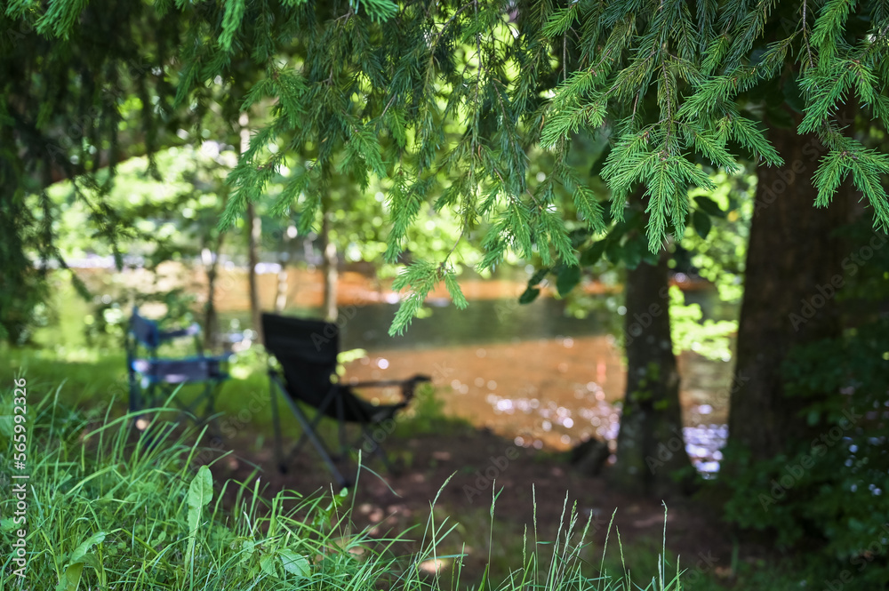Camping Chairs on the River