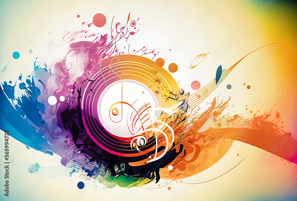 Obraz premium Pastel musical background