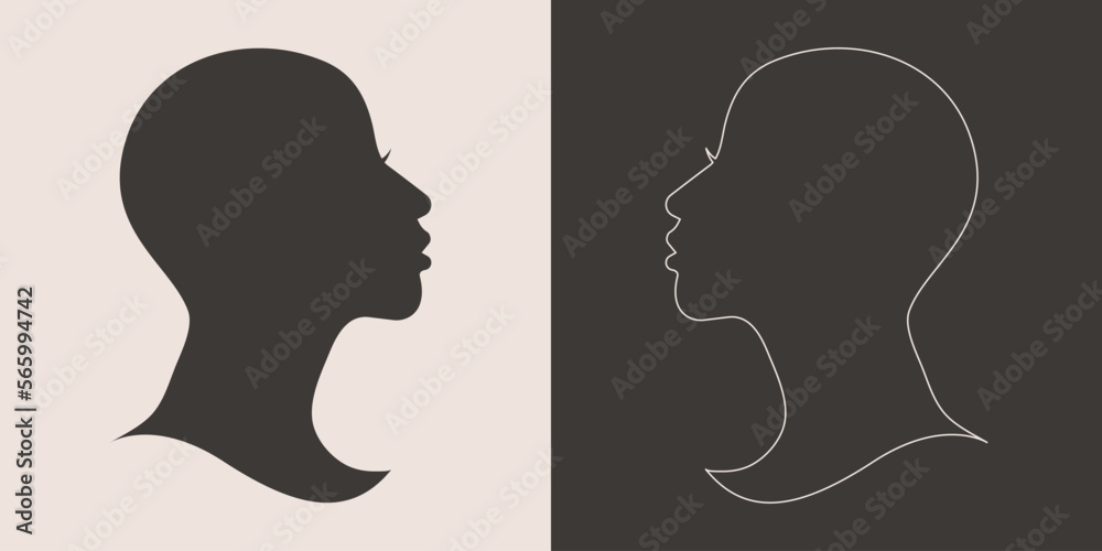 silhouette of a black woman
