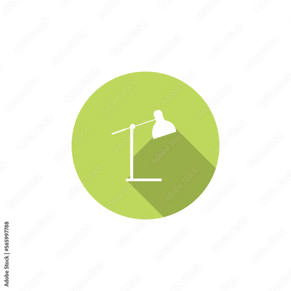 Decorative Lamp, flat icons in circles with long shadows vector illustration Decorative Lamp, flat icons in circles with long shadows vector illustration