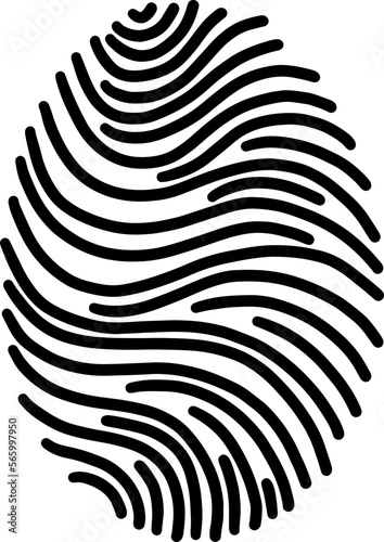 Abstract skein. Texture of noodles and spaghetti. Fingerprint identification. Ink ornament
