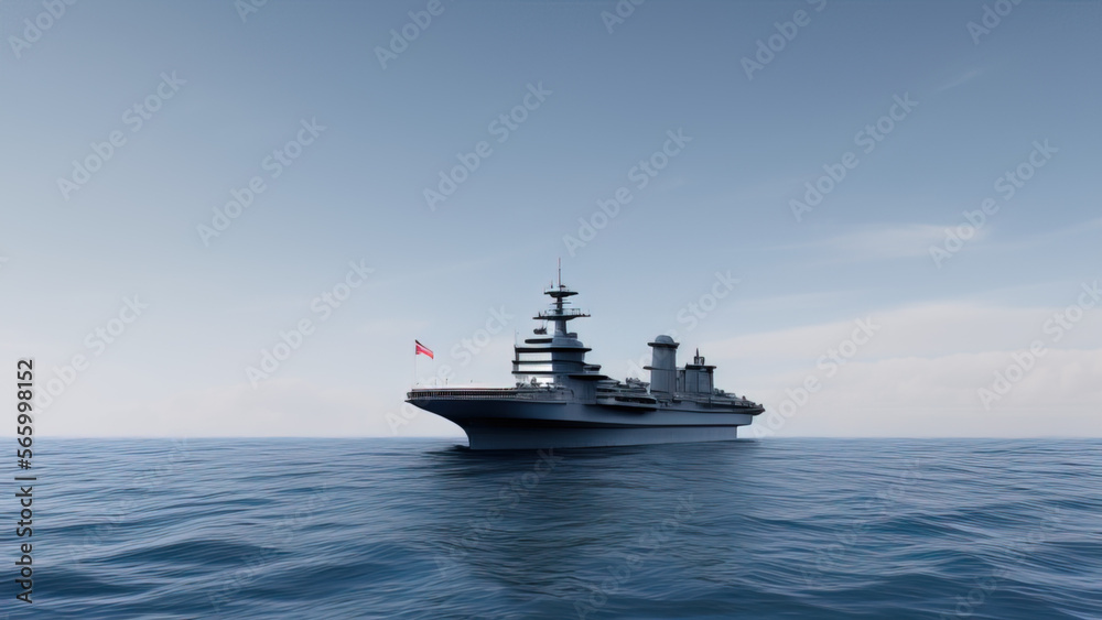 aircraft carrier in the ocean, naval battle, war, Generative AI aircraft carrier in the ocean, naval battle, war, Generative AI