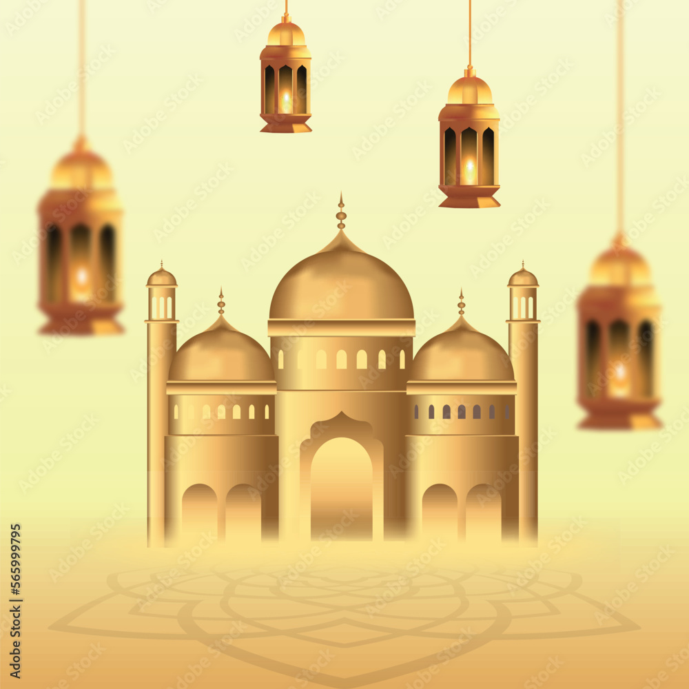 Ramadan Kareem greeting card with Islamic background Ramadan Kareem greeting card with Islamic background
