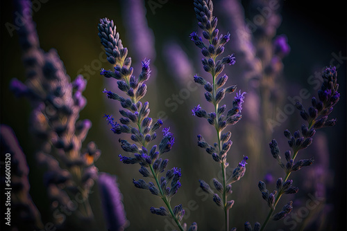close up of lavender  created with ai generative