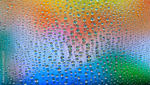 Water drops. Abstract gradient backdrop Droplet texture. Multicolored gradient. Textured image. Small depth of field. Selective focus