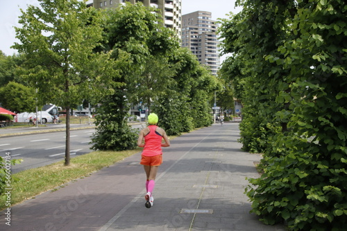 person running in the park