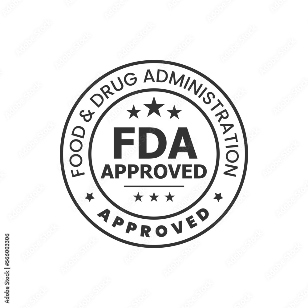 fda icon or Food and Drug Administration Icon for cbd label design, packaging design elements