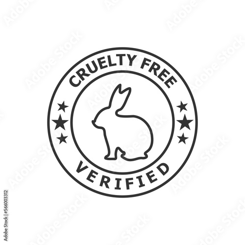 cruelty free icon for cbd label design elements