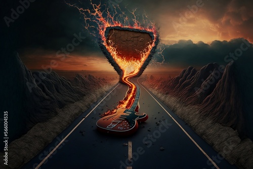 Highway To Hell - Illustraton, Wallpaper photo