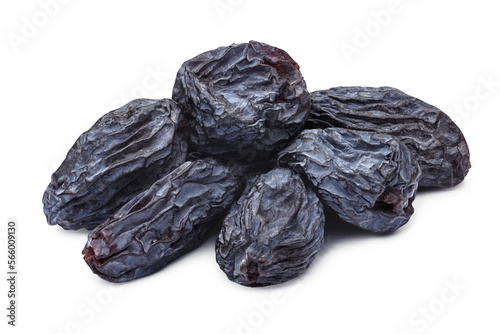 Dark natural seedless raisins (Izabella, Zante Currant, Uzum). Sun-dried untreated grape isolated png photo