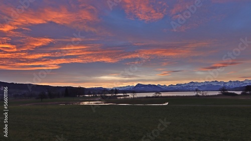 Sonnenaufgang mit Morgenrot
