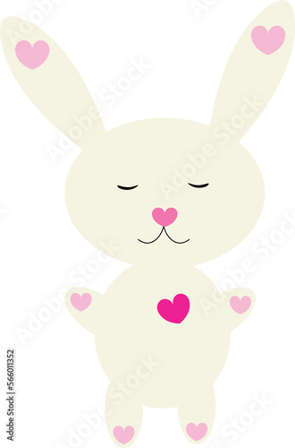 Cute Sleepy Heart Bunny © Elle