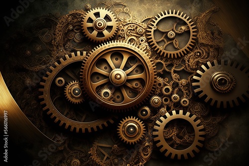 steampunk gears background