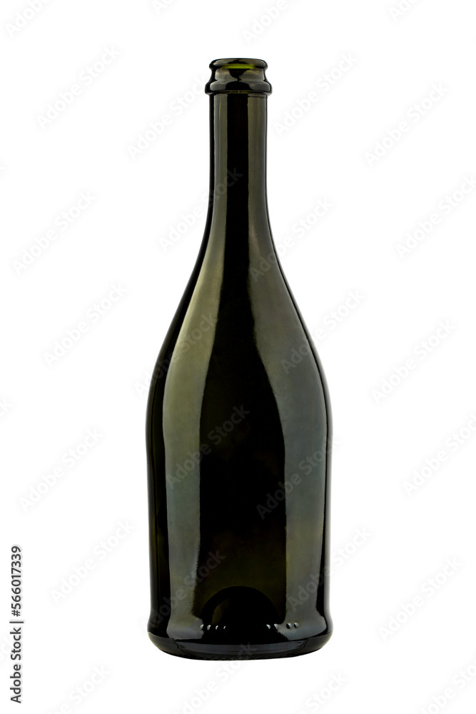 champagne bottle made of dark glass, insulated on a transparent background champagne bottle made of dark glass, insulated on a transparent background