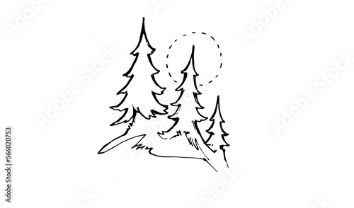 3 Tannen_Lineart