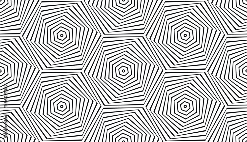 Abstract Seamless Geometric Hexagons Pattern. Lines Texture. Abstract Seamless Geometric Hexagons Pattern. Lines Texture.