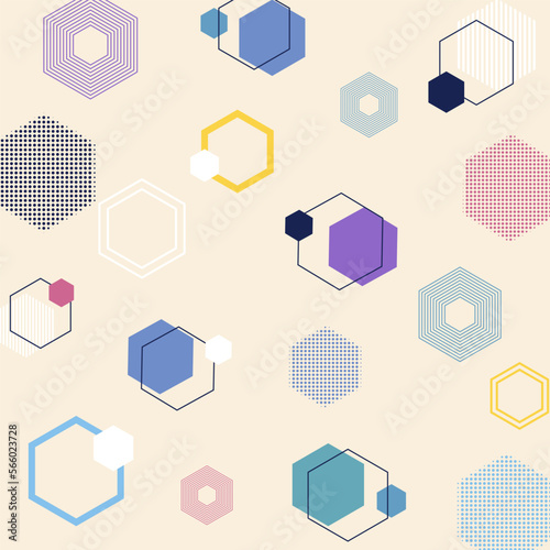 Modern abstract background with halftone elements composed of geometric shapes and lines