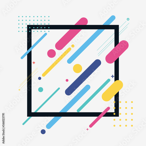 Modern abstract background with halftone elements composed of geometric shapes and lines