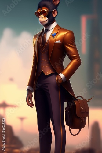 Monkey in suit
