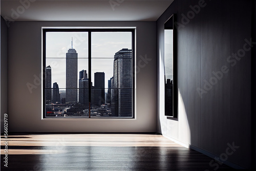 Empty apartment room with m...