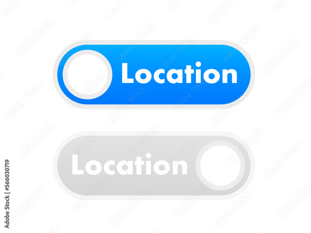 Location button. Find location. Map pin symbol on push button. Vector illustration Location button. Find location. Map pin symbol on push button. Vector illustration