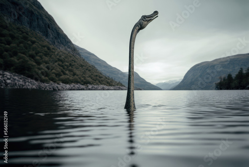 Loch Ness monster. Generative AI