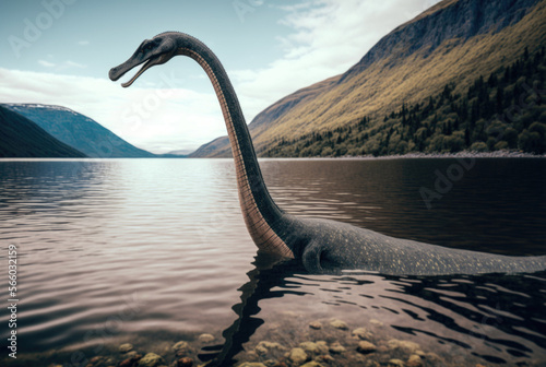 Loch Ness monster. Generative AI