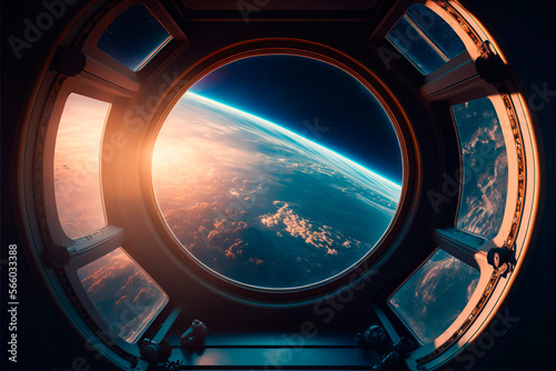 Space-View of Earth from a Spaceship Window © Victor