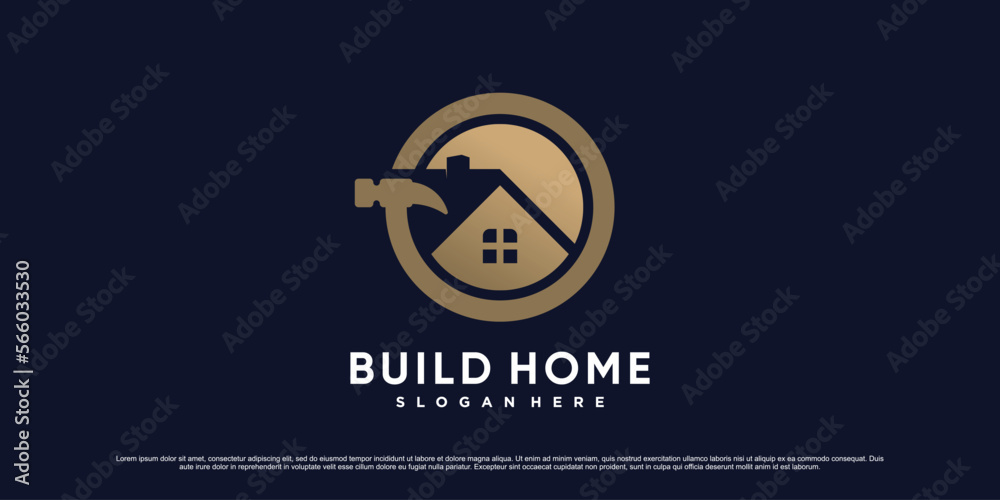 Home repair logo design template with creative element and unique concept Home repair logo design template with creative element and unique concept