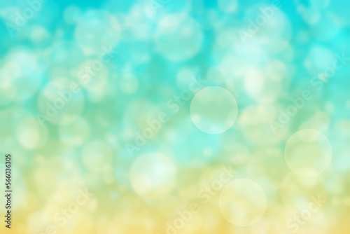 caribbean green to hazel abstract defocused background, circle shape bokeh pattern