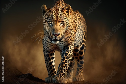 Leopard close-up illustration generative ai © Roman