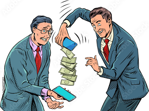Money transfer via the Internet, online trading. online store income