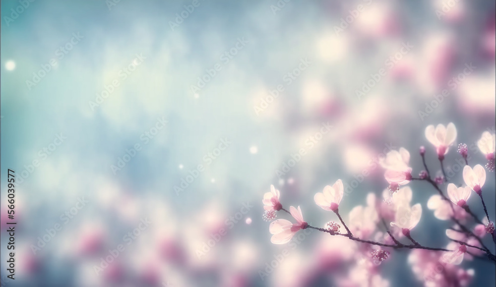 Spring season blossom background header