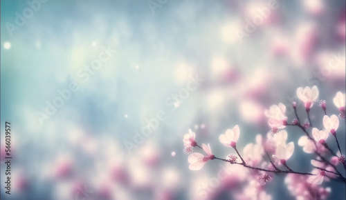 Spring season blossom background header
