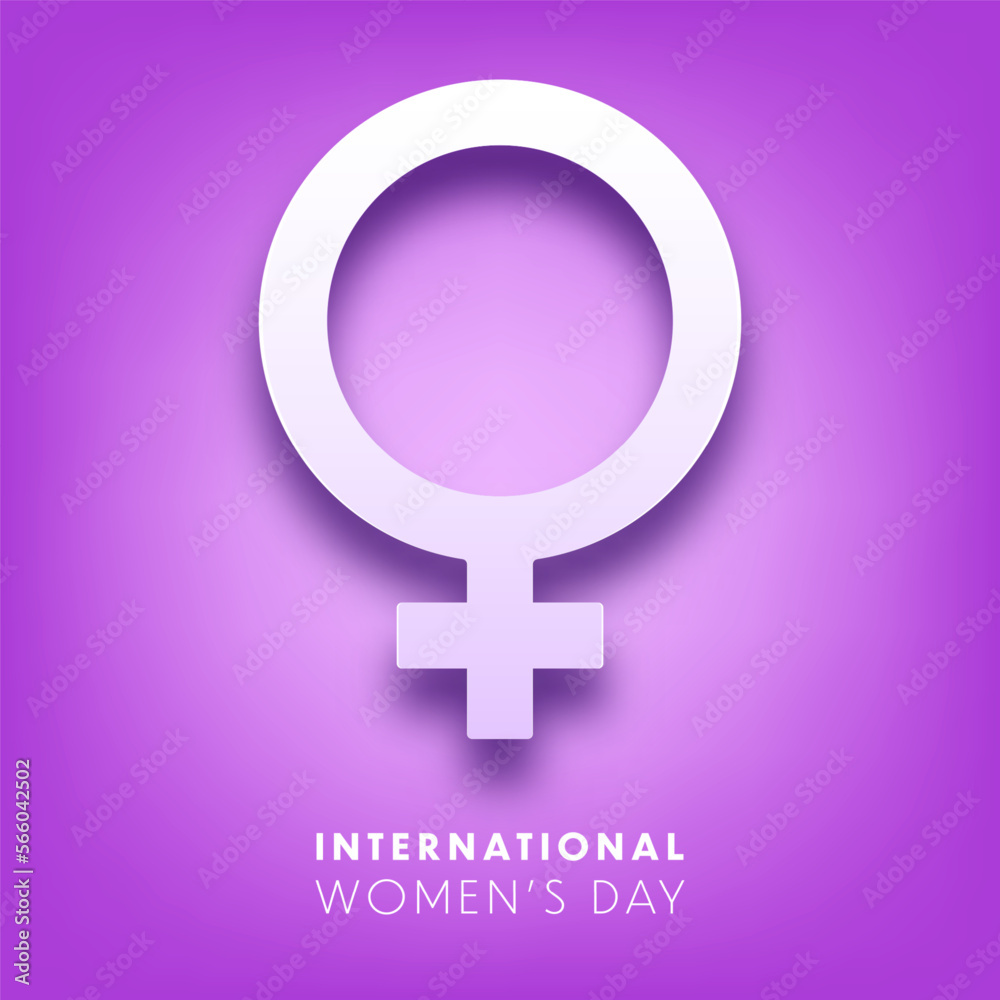 Women's day violet background with text. March 8 international holiday. Paper greeting card with number and date. Vector illustration Women's day violet background with text. March 8 international holiday. Paper greeting card with number and date. Vector illustration