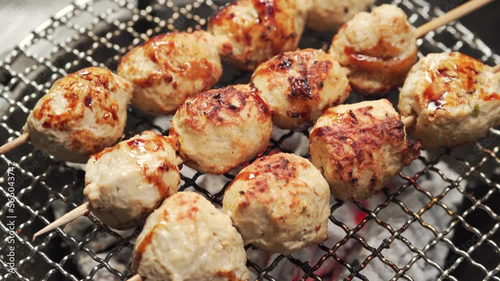 Japanese Charcoal-Grilled Teriyaki Chicken Meatballs Japanese Charcoal-Grilled Teriyaki Chicken Meatballs
