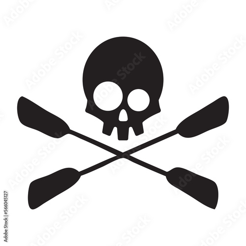 Kayak pirate flag vector