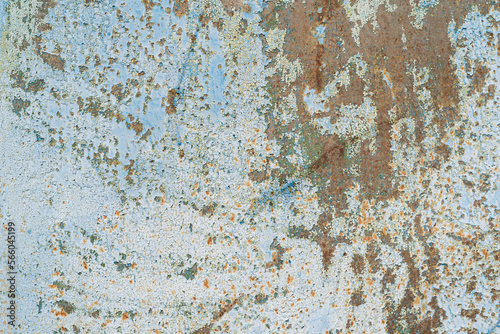White grunge rusty metal scratched surface. Old rusty white metal background
