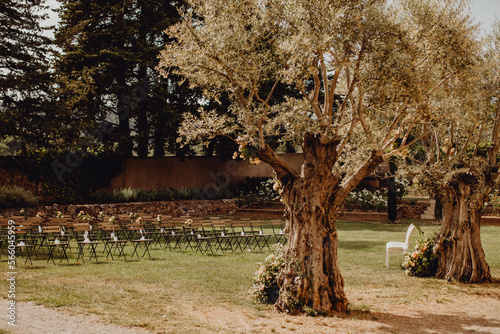 Slika na platnu Mise en place de la cérémonie laïque en Provence