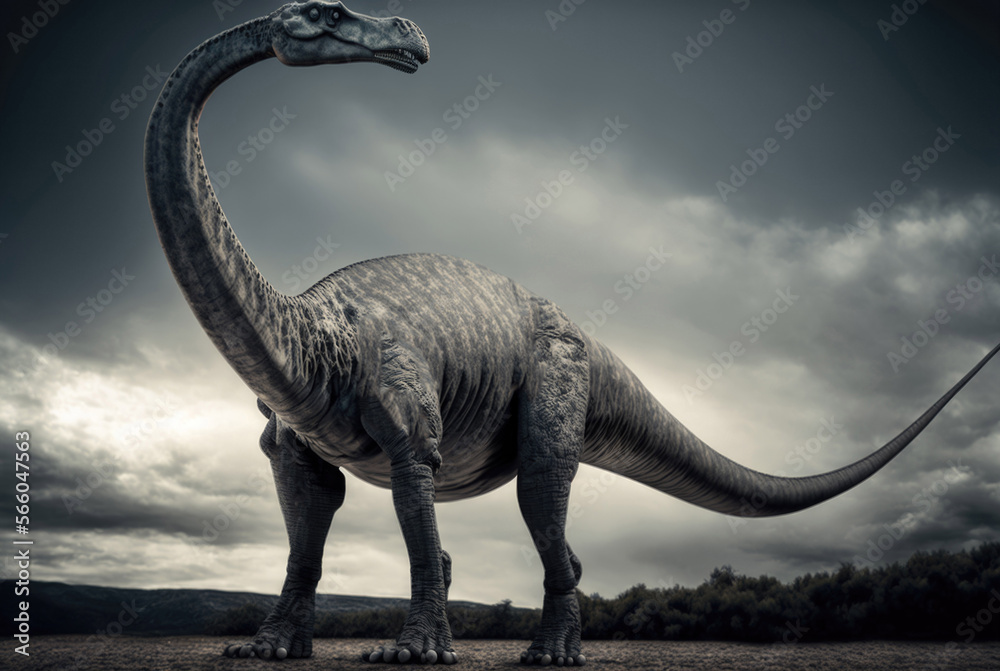 Obraz premium Diplodocus dinosaur. Generative AI